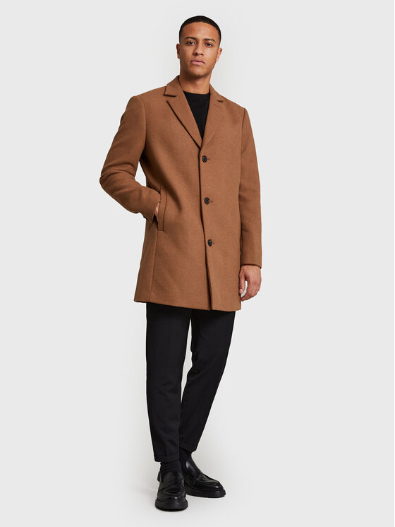 Matinique Matinique Vlněný kabát Trace 30205818 Hnědá Regular Fit