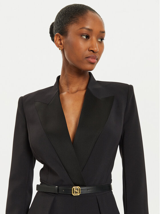 Elisabetta Franchi Elisabetta Franchi Overal TU-029-47E2 Černá Regular Fit