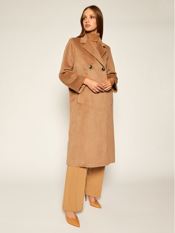 Weekend Max Mara Weekend Max Mara Cappotto di lana Parma 50161403 Marrone Regular Fit