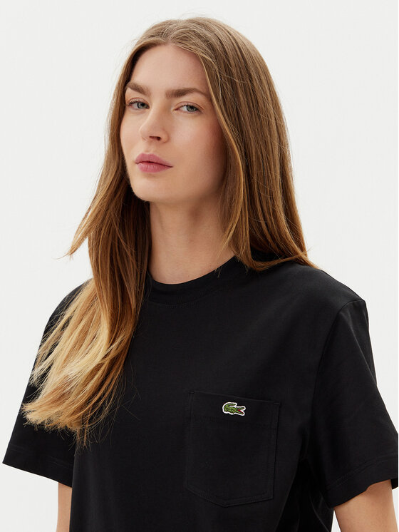 Lacoste Lacoste T-Shirt TH2827 Czarny Regular Fit