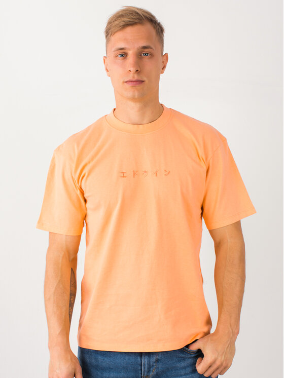 Edwin Marškinėliai Katakana Embroidery Ts I026745 TH372M4 CTPTT Oranžinė Regular Fit