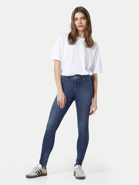 Noisy May Noisy May Jeans hlače Jen 27030580 Mornarsko modra Skinny Fit