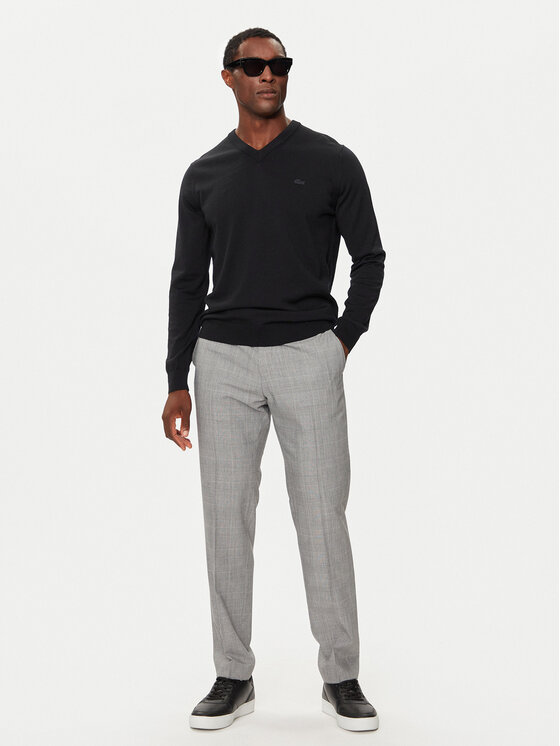 Lacoste Lacoste Πουλόβερ AH1990 Μαύρο Regular Fit