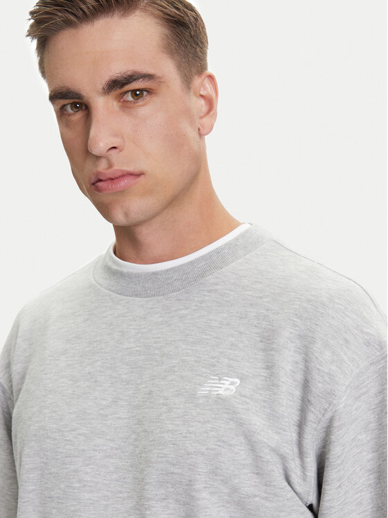 New Balance New Balance Felpa Small Logo MT41507 Grigio Relaxed Fit