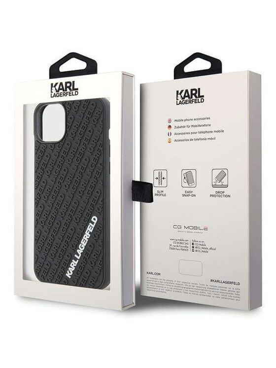 KARL LAGERFELD KARL LAGERFELD Etui na telefon Apple iPhone 15 Plus Czarny