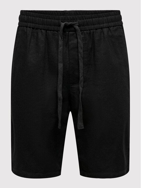 Only & Sons Only & Sons Szorty materiałowe Linus 22021824 Czarny Regular Fit