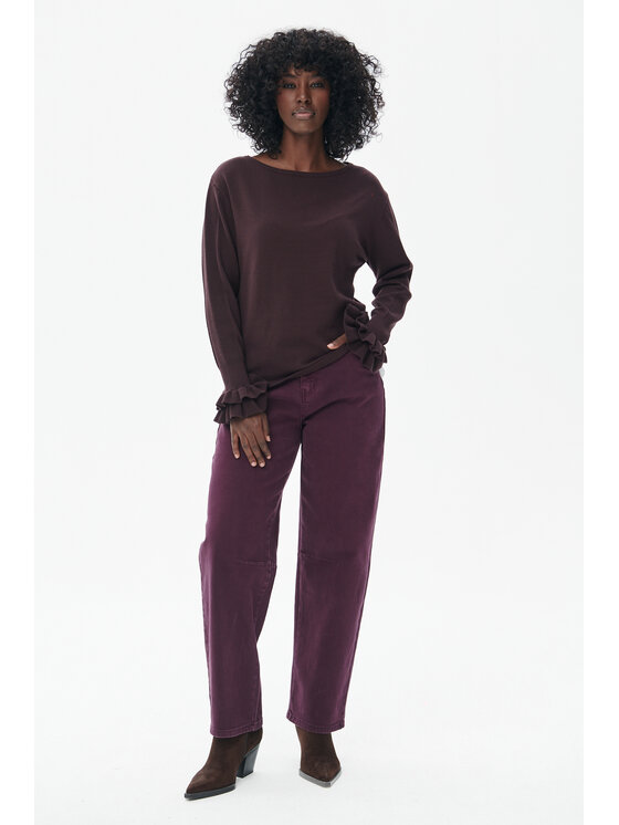 blue shadow blue shadow Sweter Daxy Brązowy Regular Fit