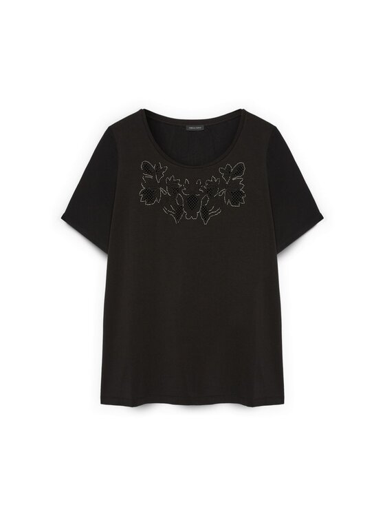 Fiorella Rubino Fiorella Rubino T-shirt G08XL009106N033 Nero Regular Fit