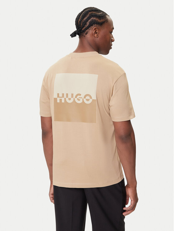 HUGO HUGO T-Shirt Dusplito 50542816 Beżowy Relaxed Fit