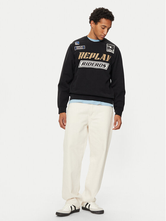 REPLAY REPLAY Pulóver M6971 .000.22890CS Fekete Regular Fit