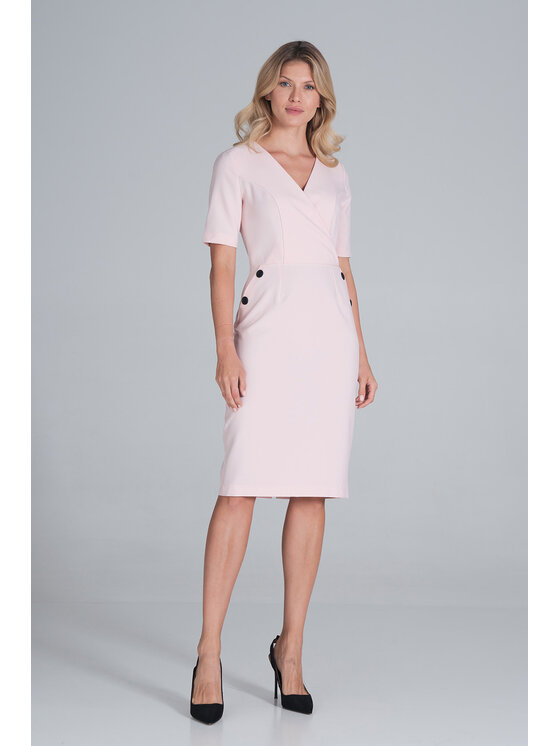 FIGL FIGL Šaty M851 Ružová Regular Fit