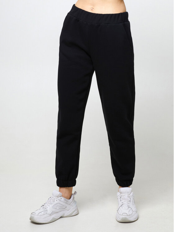 White Rvbbit White Rvbbit Spodnie dresowe premium Czarny Regular Fit