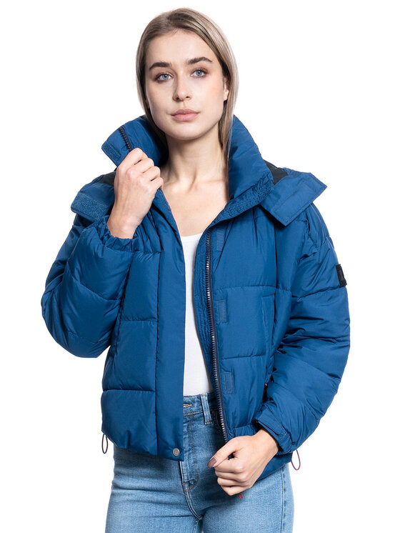Lee Lee Kurtka damska PUFFER JKT Niebieski Regular Fit