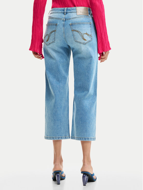 Desigual Desigual Jeans Patch Crochet 26SWDD24 Bunt Straight Fit