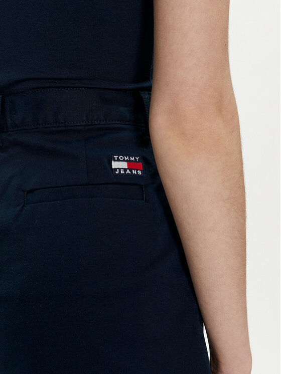 Tommy Jeans Tommy Jeans Bavlnené šortky Claire DW0DW17775 Tmavomodrá Regular Fit