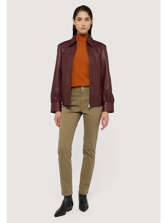 Trussardi Trussardi Kurtka skórzana R357A000711N036 Brązowy Regular Fit