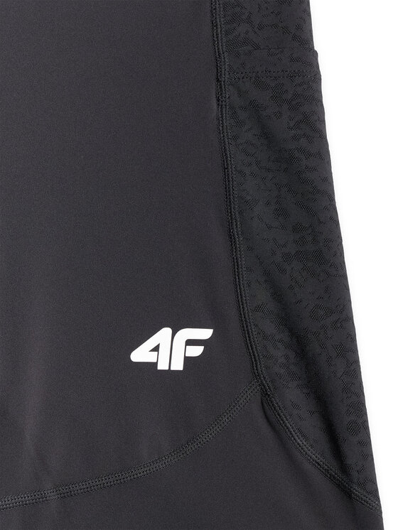 4F 4F Szorty sportowe ACTIVE BY NATURE Czarny Slim Fit