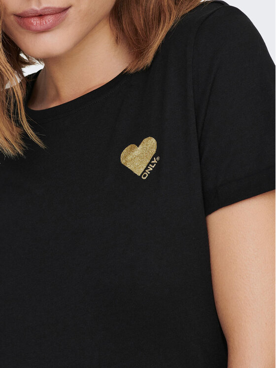 ONLY ONLY Tricou Kita 15244714 Negru Regular Fit