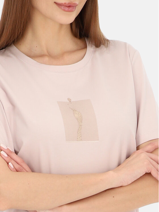 Potis & Verso Potis & Verso T-Shirt Roxa Różowy jasny Regular Fit