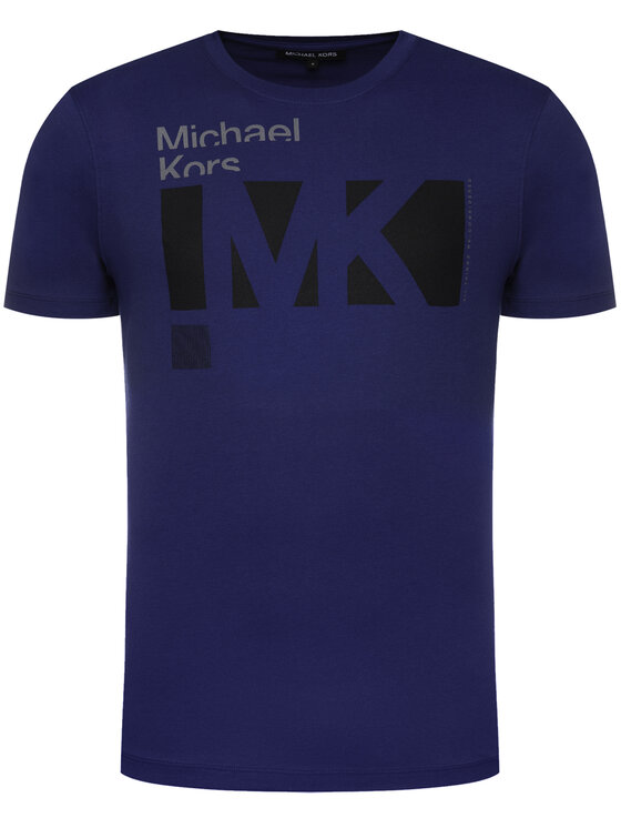 MICHAEL Michael Kors MICHAEL Michael Kors T-shirt Crew Neck Logo CR95J4BFV4 Blu scuro Regular Fit