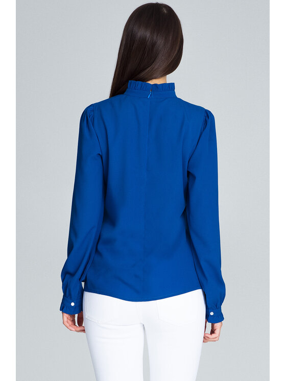 FIGL FIGL Blúzka M595 Modrá Regular Fit