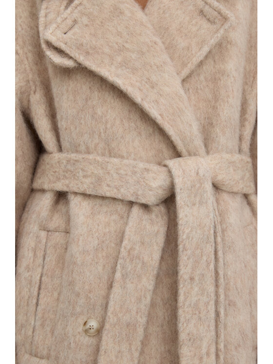Estro Estro Kabát ER00115601 Béžová Loose Fit
