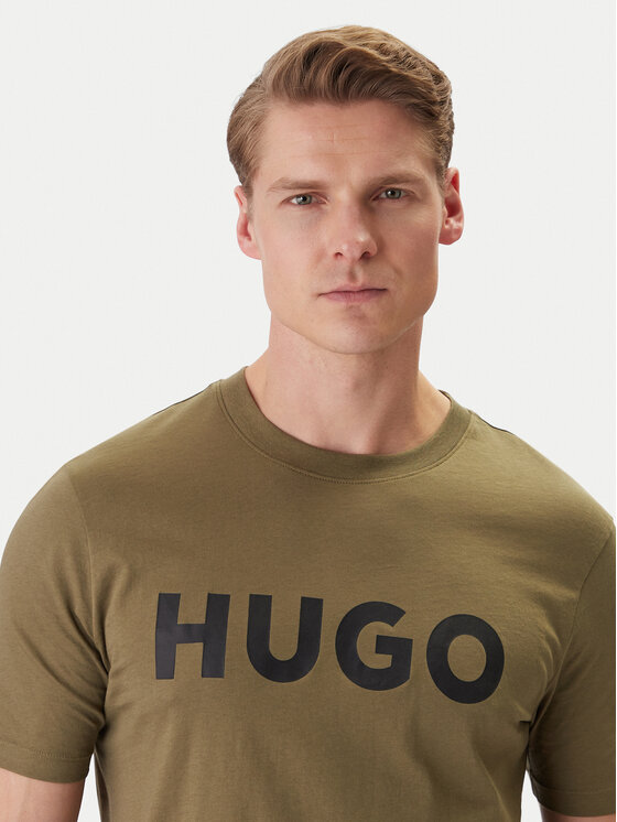 HUGO HUGO T-shirt Dulivio 50467556 Kaki Regular Fit