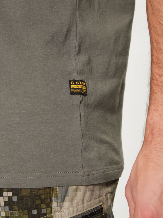 G-Star Raw G-Star Raw Тишърт Base D19070 1260 Сив Slim Fit