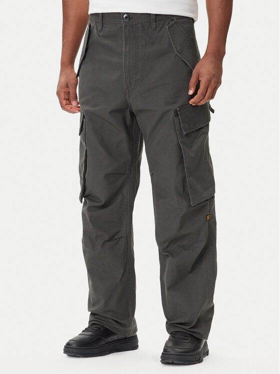 G-Star Raw G-Star Raw Hlače R-3N D25224-D191 Siva Straight Fit