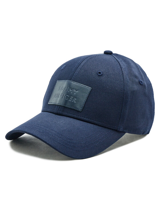 Tommy Hilfiger Cepure ar nagu Tommy Coast Cap AW0AW14519 Tumši zils