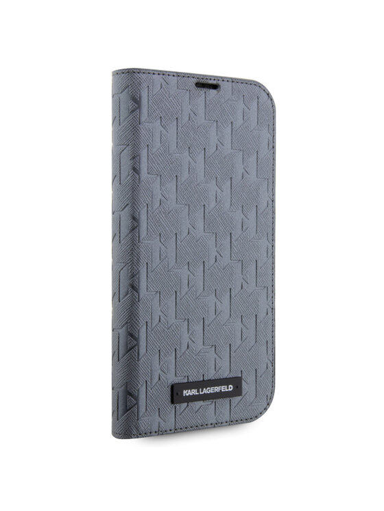 KARL LAGERFELD KARL LAGERFELD Etui na telefon Saffiano Monogram Srebrny