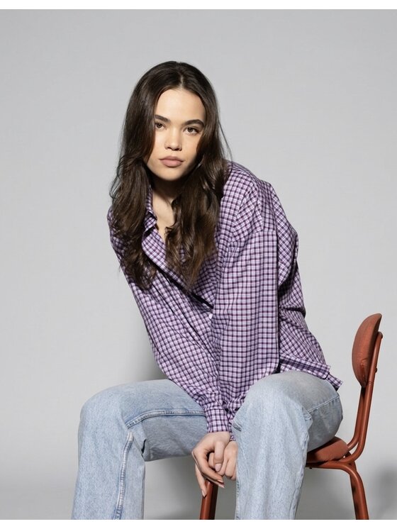 Le Songe Le Songe Koszula ESME Bordowy Oversize