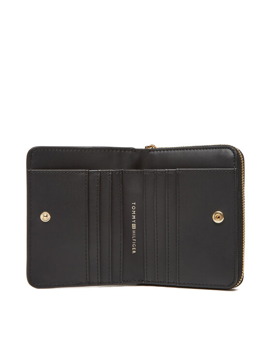 Tommy Hilfiger Tommy Hilfiger Mały Portfel Damski Th Distinct Med Za AW0AW17473 Czarny