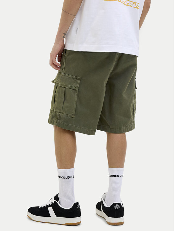 Jack&Jones Jack&Jones Pantalon scurți din material Karl 12269374 Verde Loose Fit