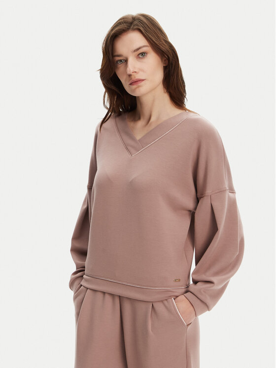 BOSS BOSS Bluză Scuba 50545647 Bej Relaxed Fit