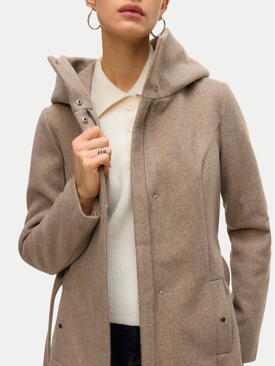 Vero Moda Vero Moda Cappotto di transizione Popliva 10310779 Beige Regular Fit