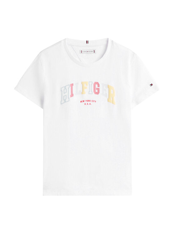 Tommy Hilfiger Tommy Hilfiger T-krekls Varsity KG0KG08526 S Balts Regular Fit