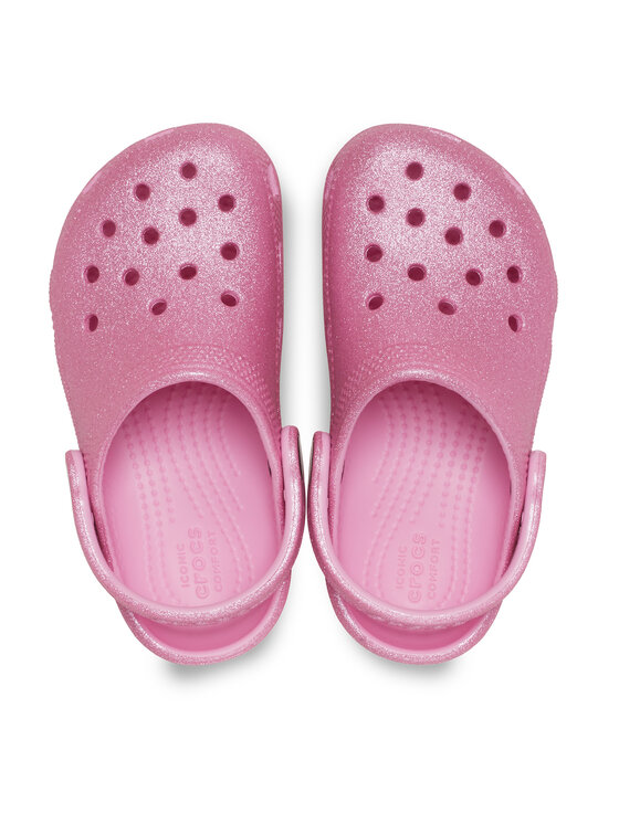 Crocs Crocs Šlepetės Classic Glitter Kids Clog T 206992 Rožinė