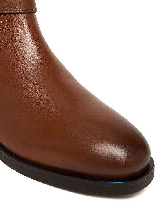 Tommy Hilfiger Tommy Hilfiger Īsie zābaki Th Buckle Riding Leather Bootie FW0FW08781 Brūns