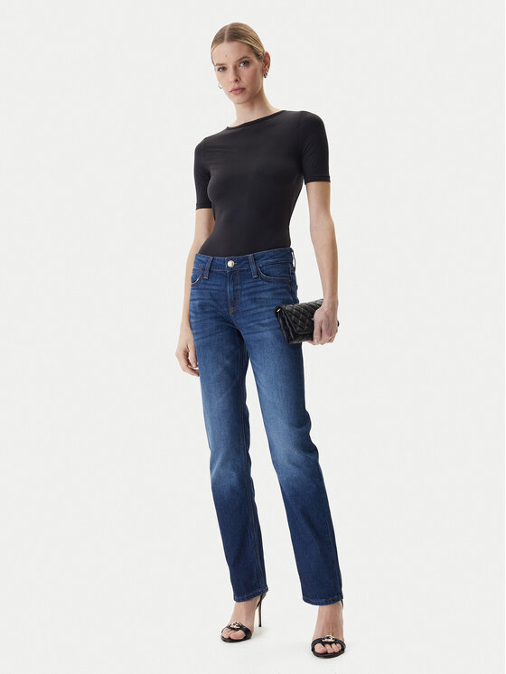 Guess Guess Džínsy W6RA3M D6831 Tmavomodrá Straight Leg