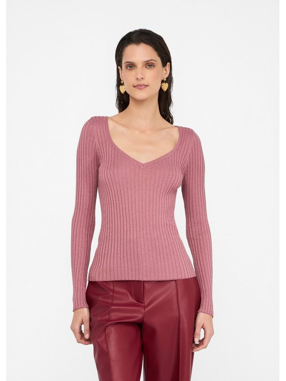 Liu Jo Liu Jo Sweter MF5388MS46J04989 Różowy Slim Fit