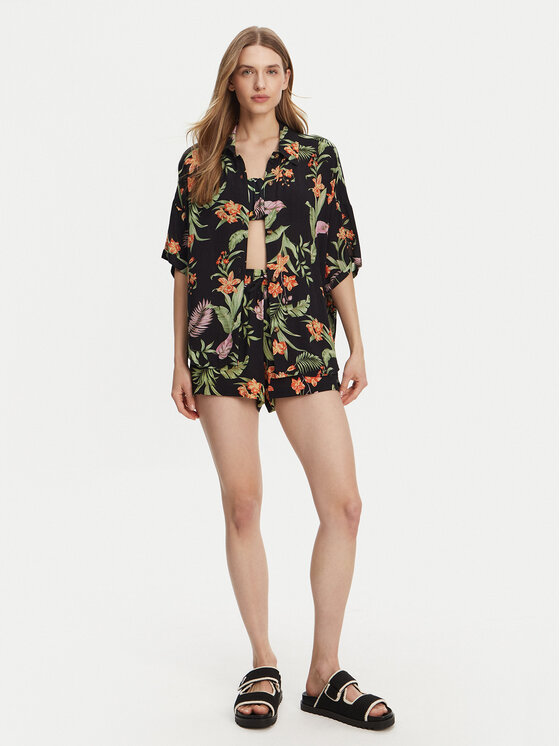 Roxy Roxy Camicia Beach Nostalgia ERJWT03680 Nero Relaxed Fit