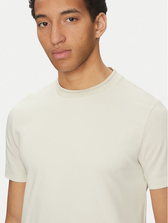 BOSS BOSS T-krekls H-Tessler 199 50531793 Écru Slim Fit