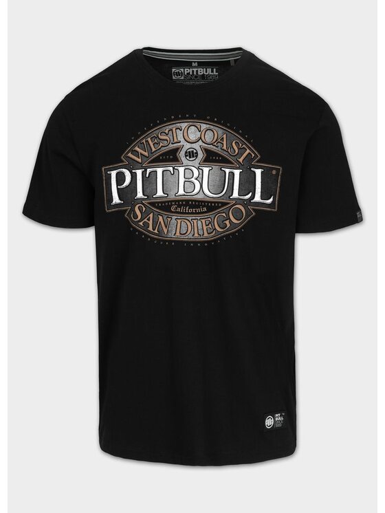 PITBULL PITBULL T-Shirt Koszulka męska TOMMY GUN XL Czarny Regular Fit