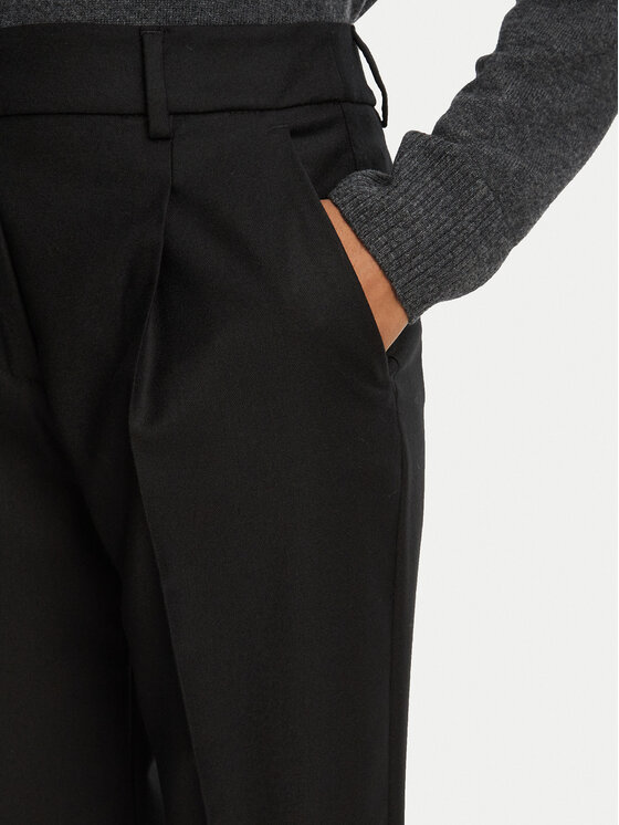 Weekend Max Mara Weekend Max Mara Штани з тканини Caldaia 2625136112 Чорний Regular Fit