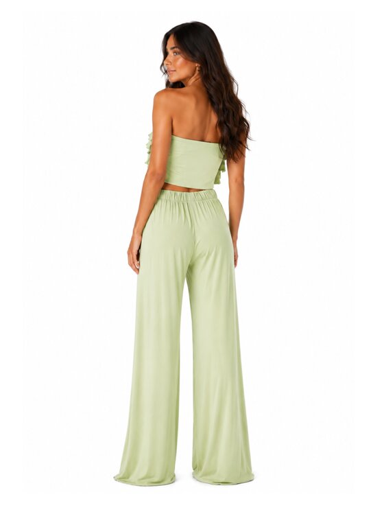 Agatha Studio Agatha Studio Komplet bluzka i spodnie A26LS-KA-K46 Zielony Classic Fit