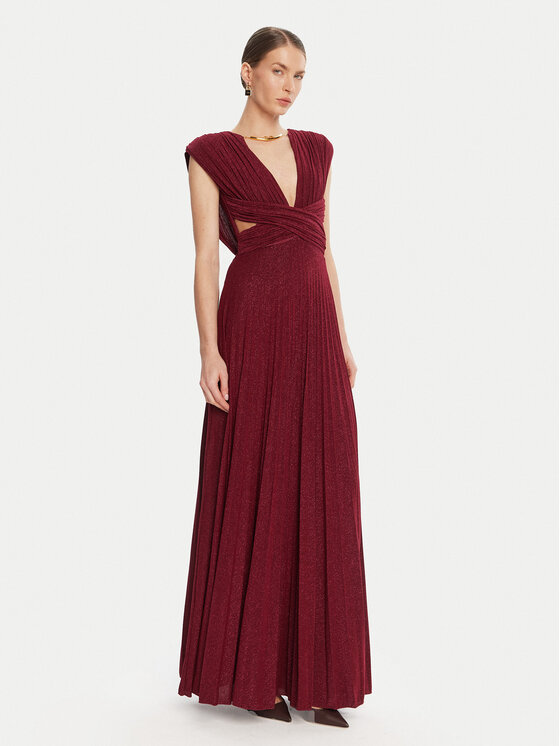 Elisabetta Franchi Elisabetta Franchi Sukienka wieczorowa AB-R15-56E2-V690 Bordowy Regular Fit