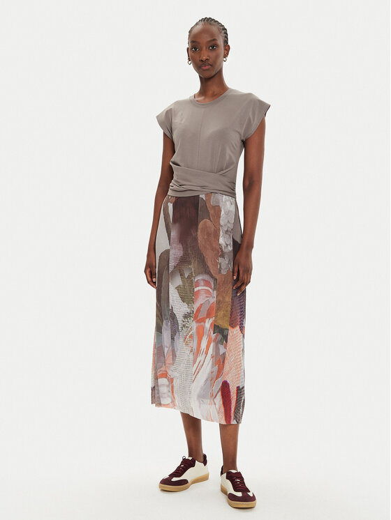 Desigual Desigual Kasdieninė suknelė Lola 24WWVK76 Smėlio Regular Fit