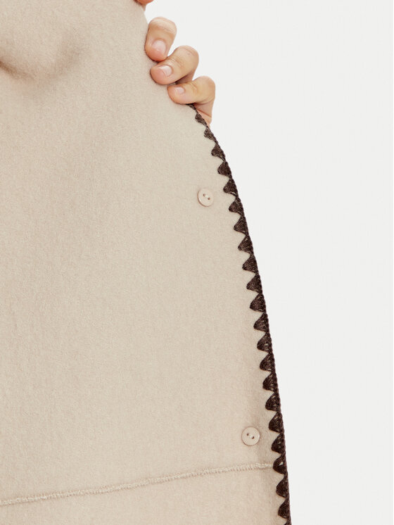 OUI OUI Demisezoninis paltas 88948 Smėlio Oversize