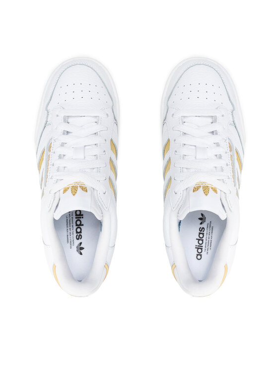 White with cheap gold stripes adidas